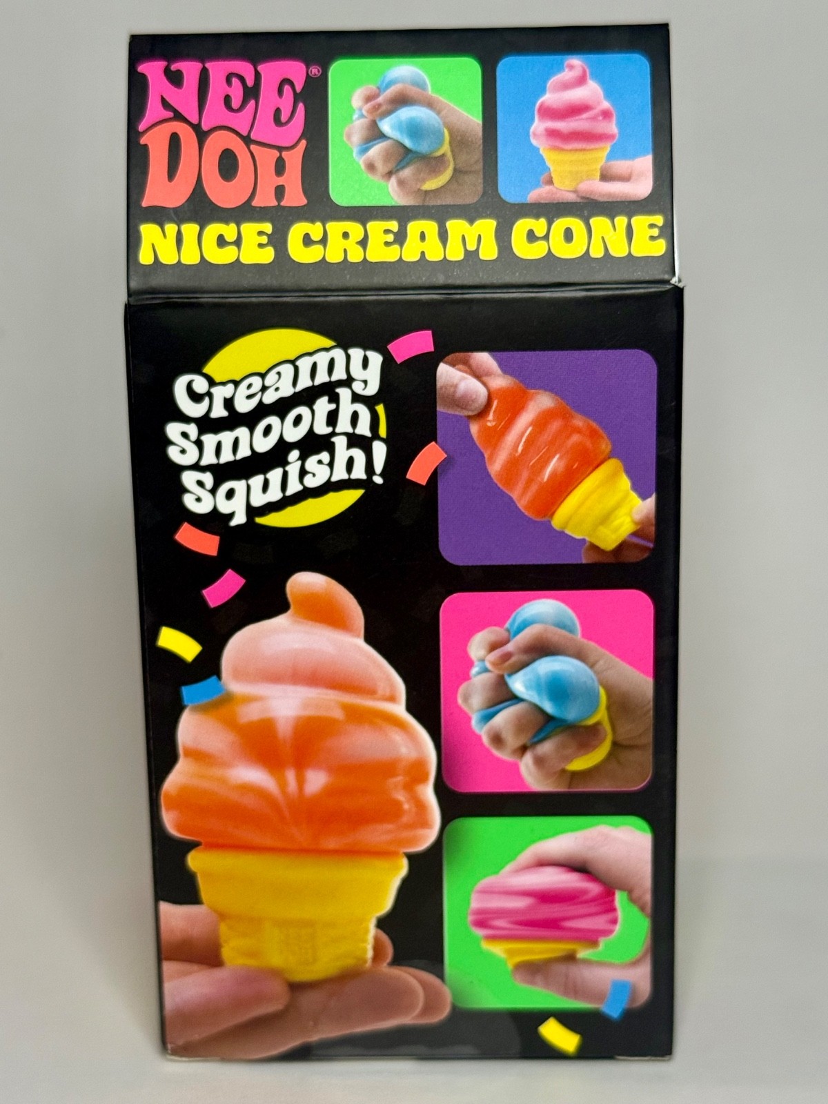 AUTHENTIC NeeDoh🍦Pink Nice Cream Cone Squishy TikTok Viral🔥 Fidget Toy RARE!