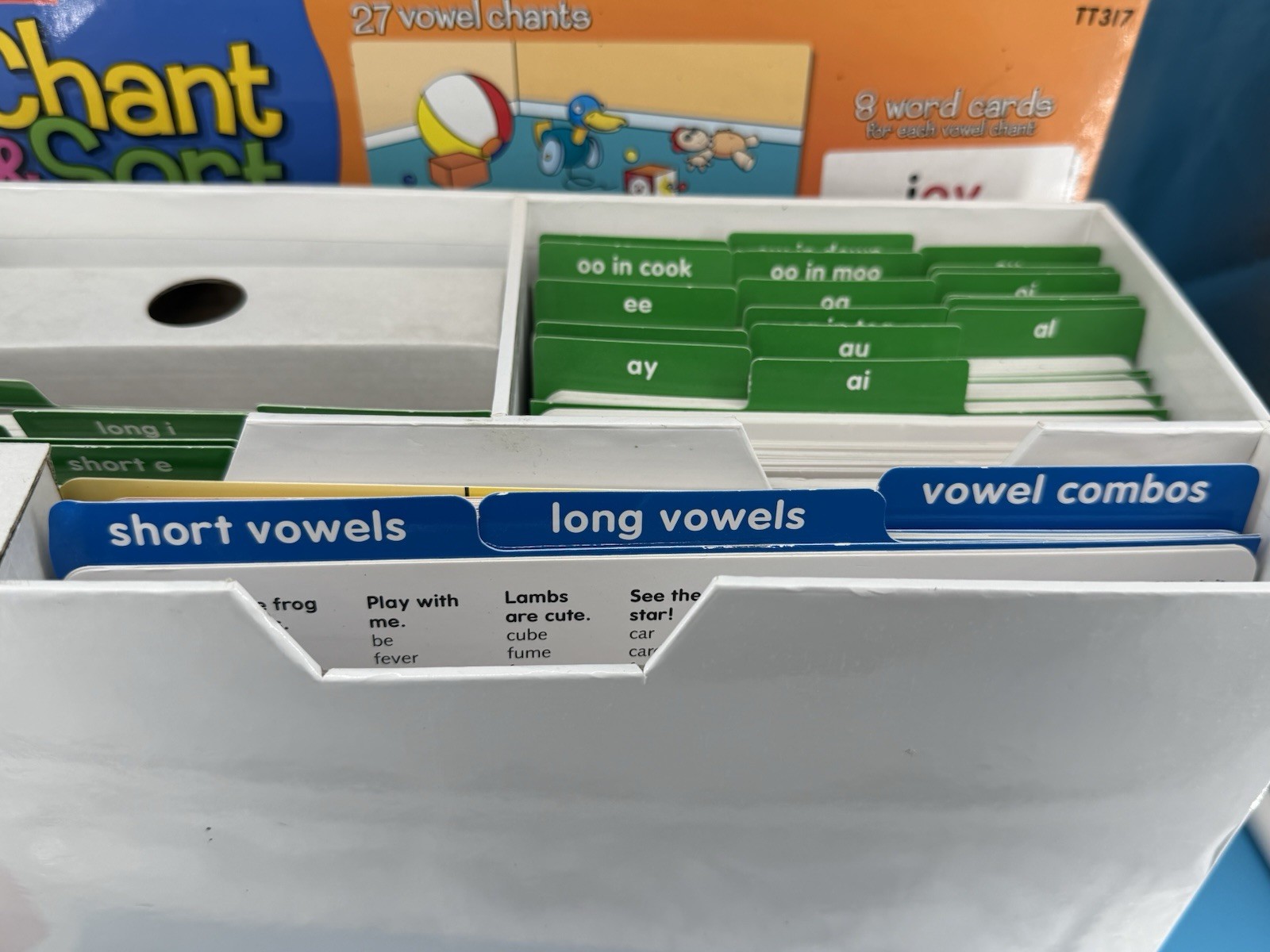 Lakeshore Chant & Sort Vowel Sounds Activity Cards TT317 Complete Teacher Set