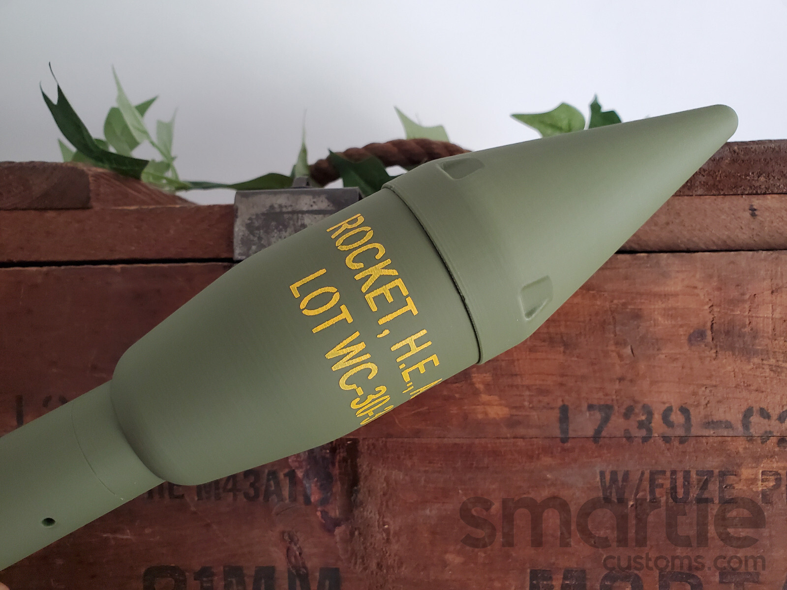 DUMMY M6A1 M7A1 60mm HEAT Bazooka Rocket Round – Accurate Size Plastic Replica