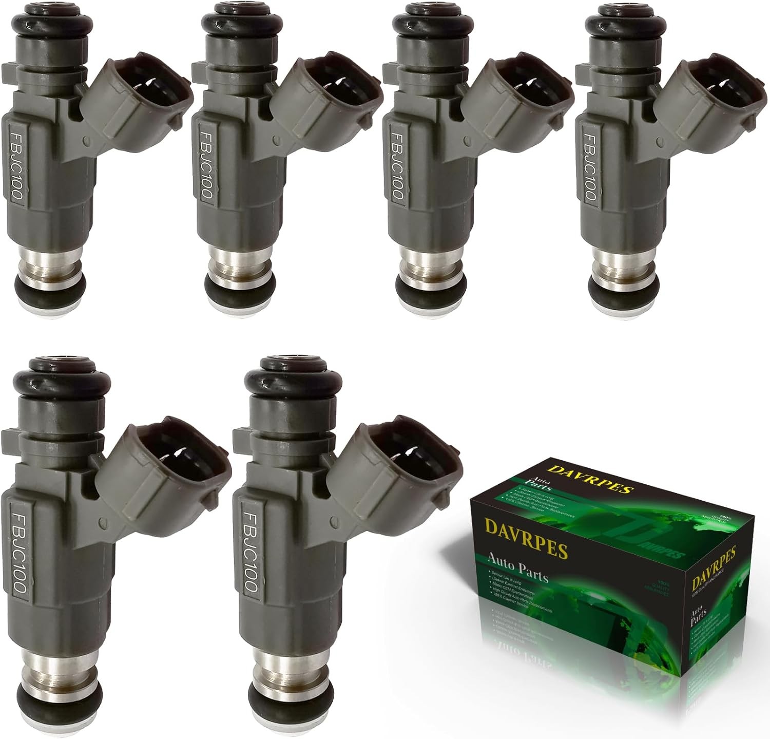 6Pcs FBJC100 FJ828 Fuel Injectors 4 Holes Fuel Spray Nozzle For Infiniti 03-04