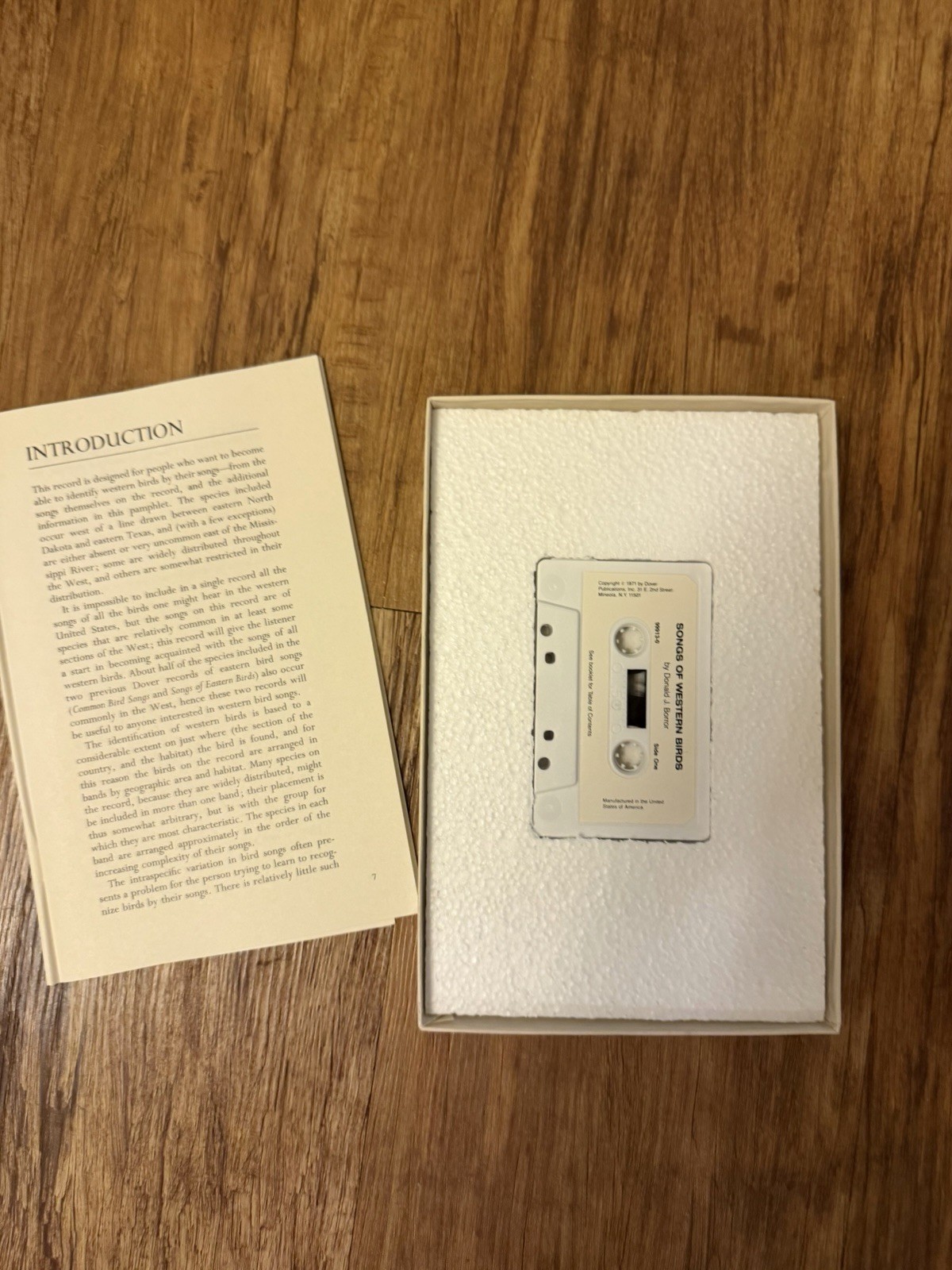 vintage educational cassette set titled Songs of Western Birds by Donald J. Borr