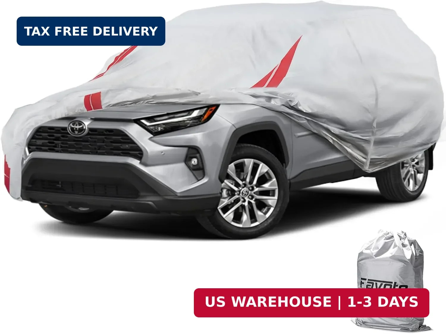 Favoto SUV Car Cover Waterproof Custom Fit for Toyota RAV4 (2006-2026) Heavy Dut