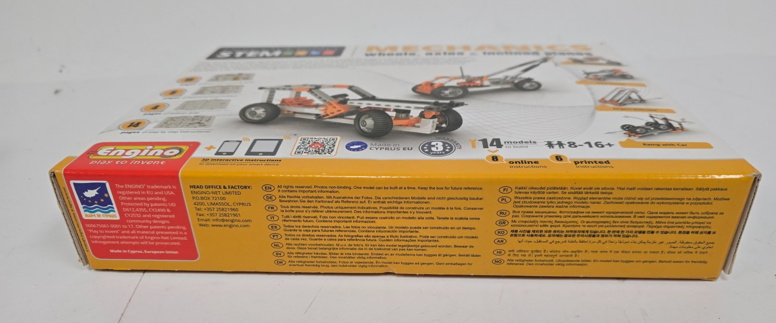 Engino Discovering STEM Mechanics Wheels Axles Inclined Planes 14 Models Sealed
