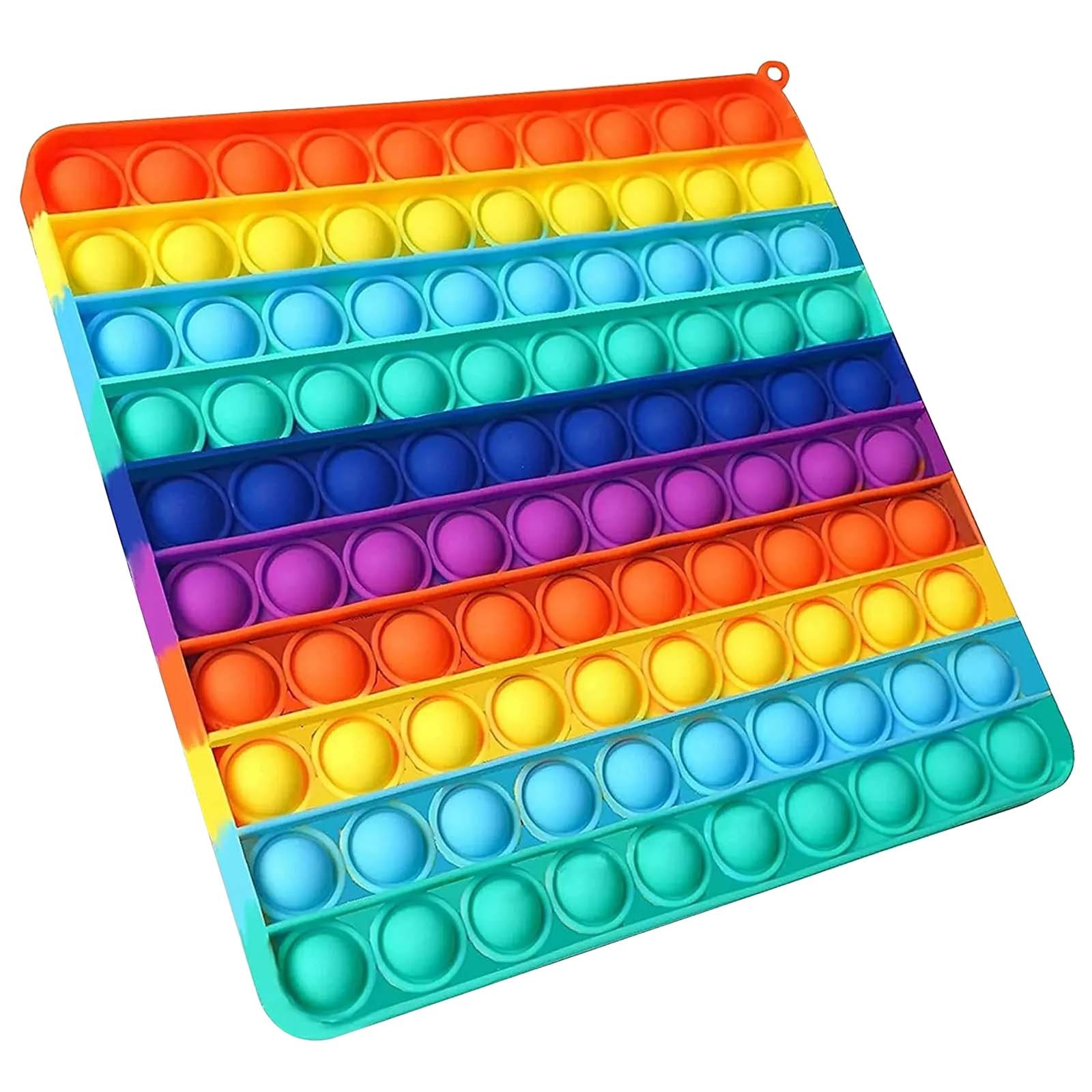 100 Bubble Pop Fidgets 8 Inch Big Popping Fidget Toy Rainbow Color Non Toxict