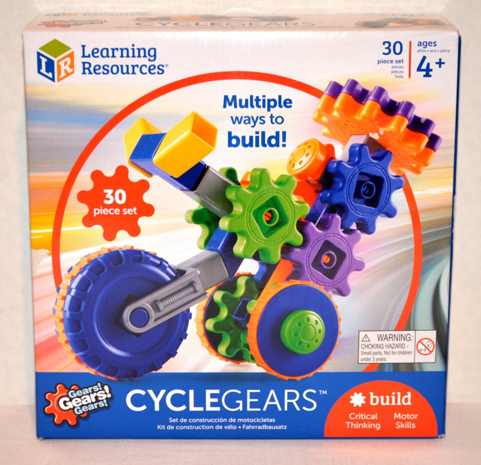 Learning Resources – CycleGears – 30-Piece Motorcycle Building Set – New/Sealed