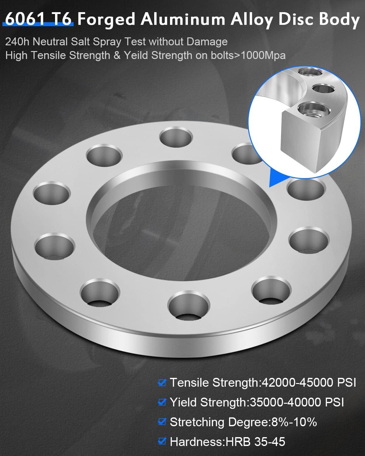 ECCPP 2X 5 Lug Wheel Spacers Adapters 1/2″ 5×4.5 5×4.75 fit for 1964-2019 for