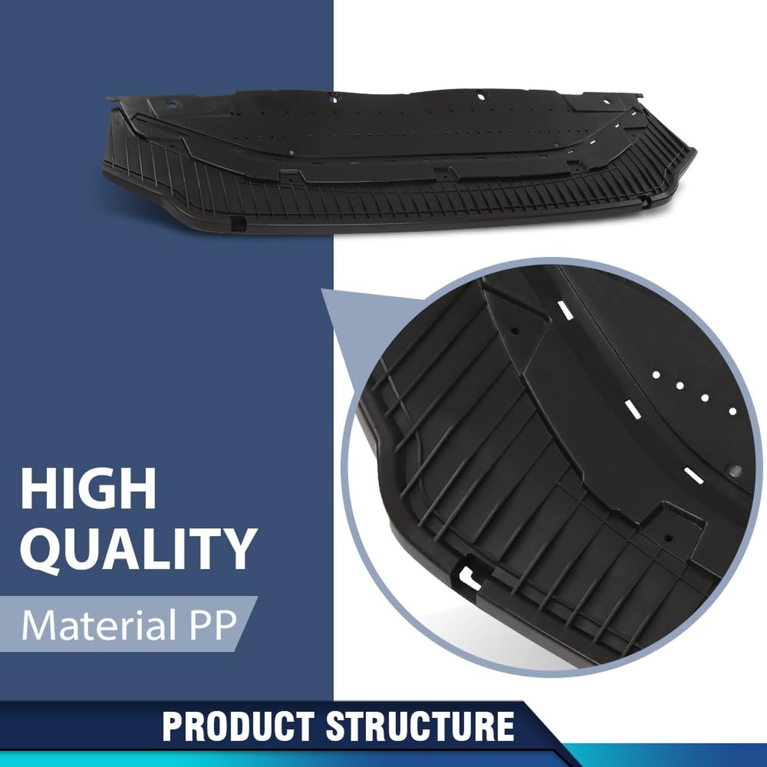 PIT66 Engine Splash Shield Front Lower Bumper Grille Grill Lower Plate Compat…