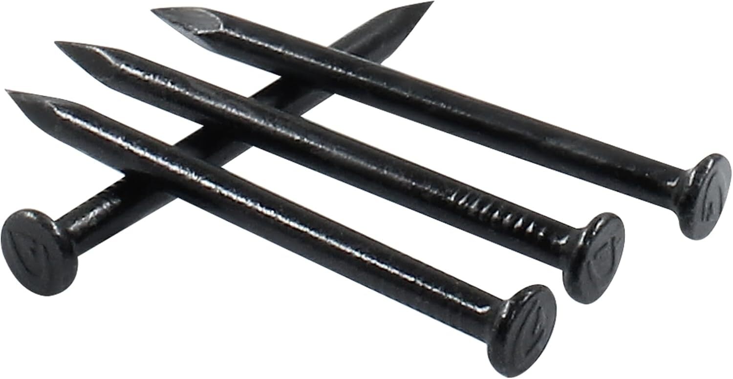 Hordion 100pcs Hardware Nails 2 inch, Carbon Steel Point Tip Cement Nails
