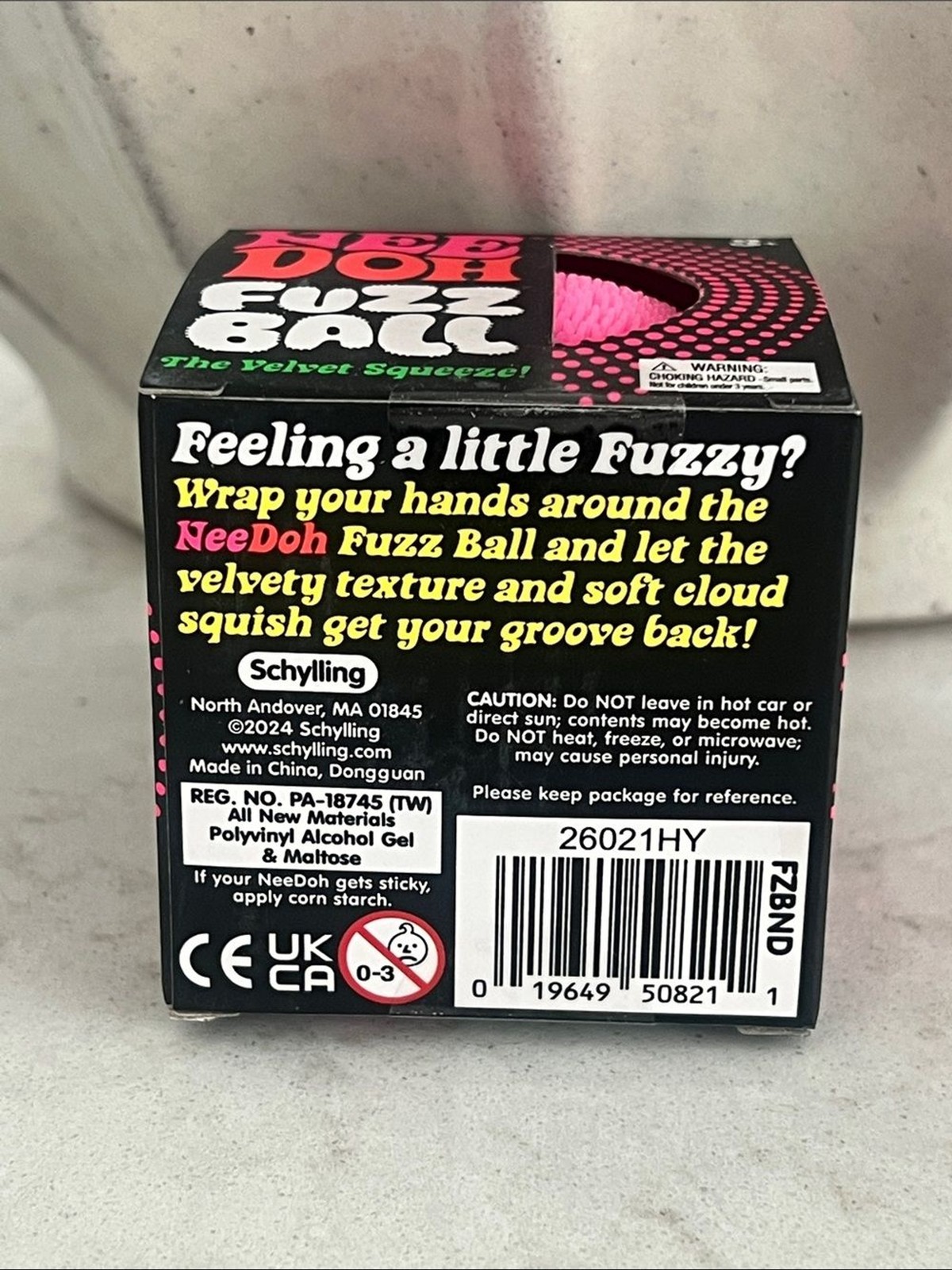 Needoh Fuzzball The Velvet Squeeze Pink