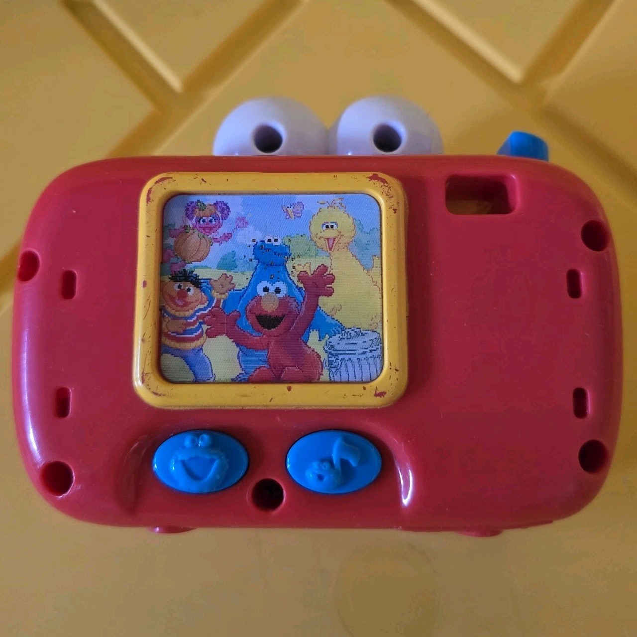 Tested 2009 Sesame Street Elmo Sing And Giggle Camera Talking Toy Fisher-Price