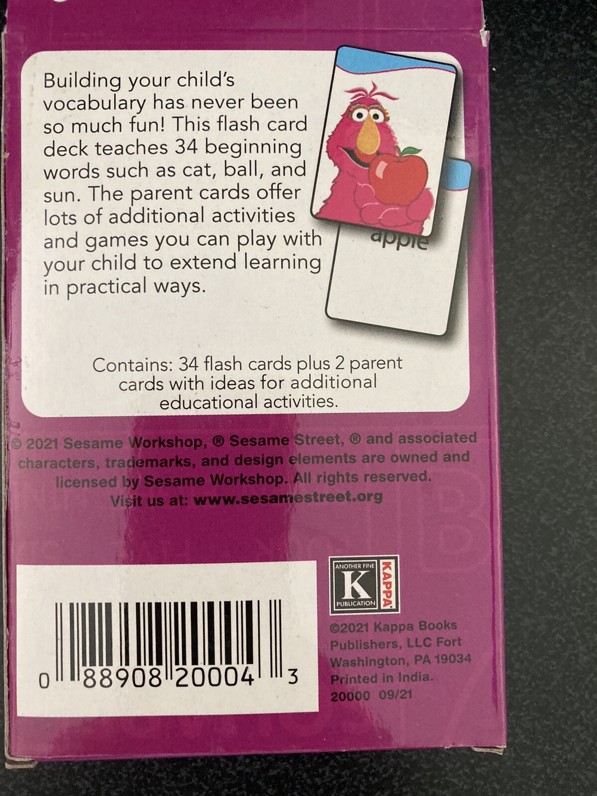 Sesame Street Beginning Words Flash Cards – Pack of 36 Cards – Ages 3+