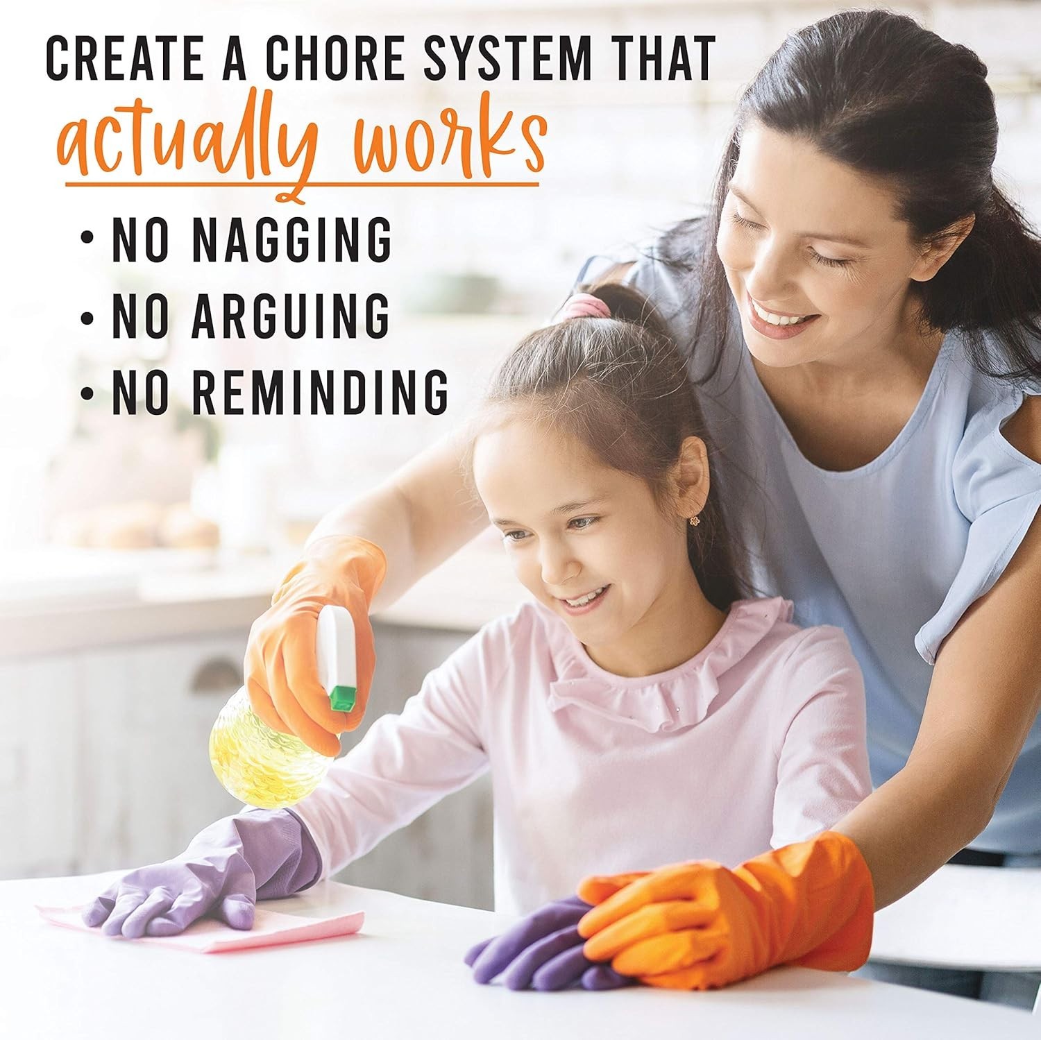 Reusable Magnetic Chore Chart for Kids – Mermaid Design for Family Organization
