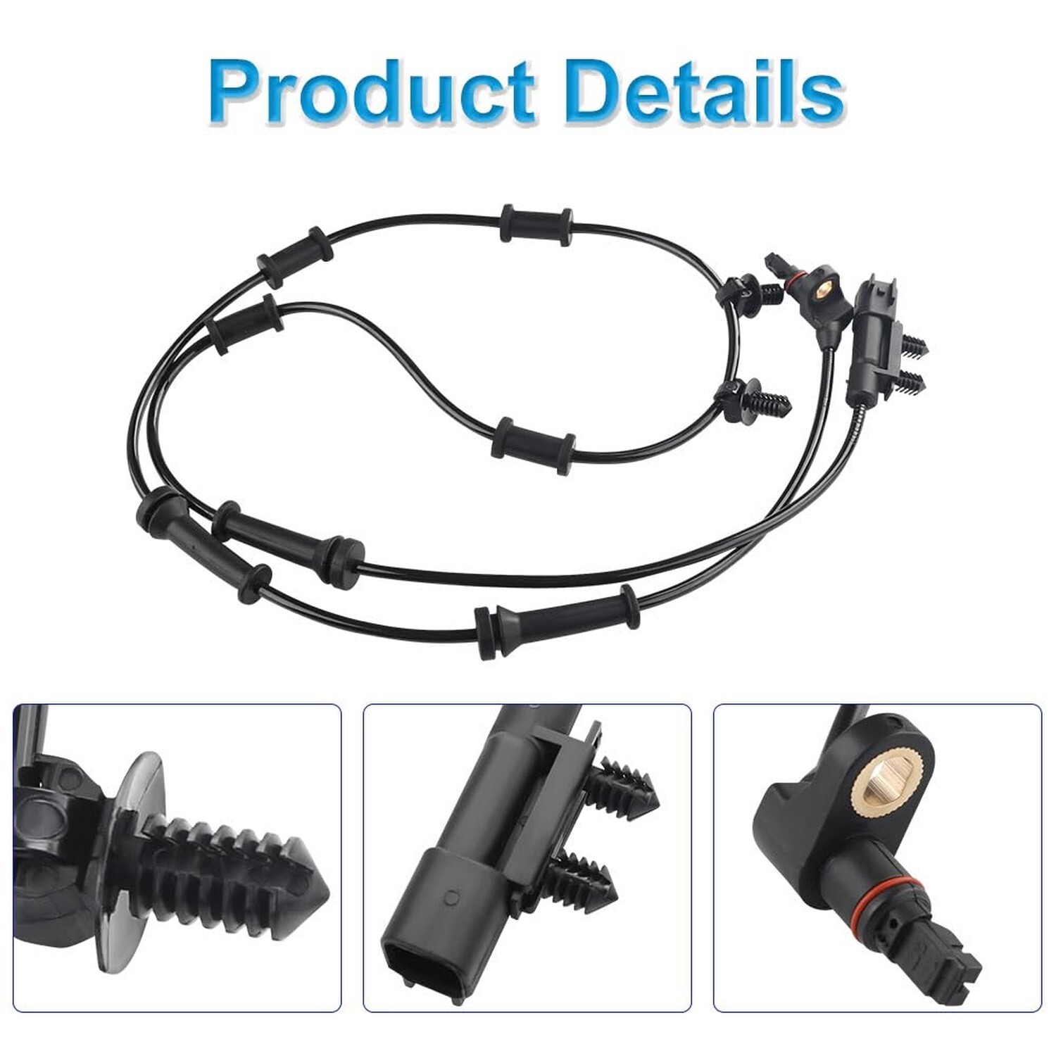 4 PCS ABS Wheel Speed Sensor 52125003AB 68003281AA Compatible with Jeep Wrang…