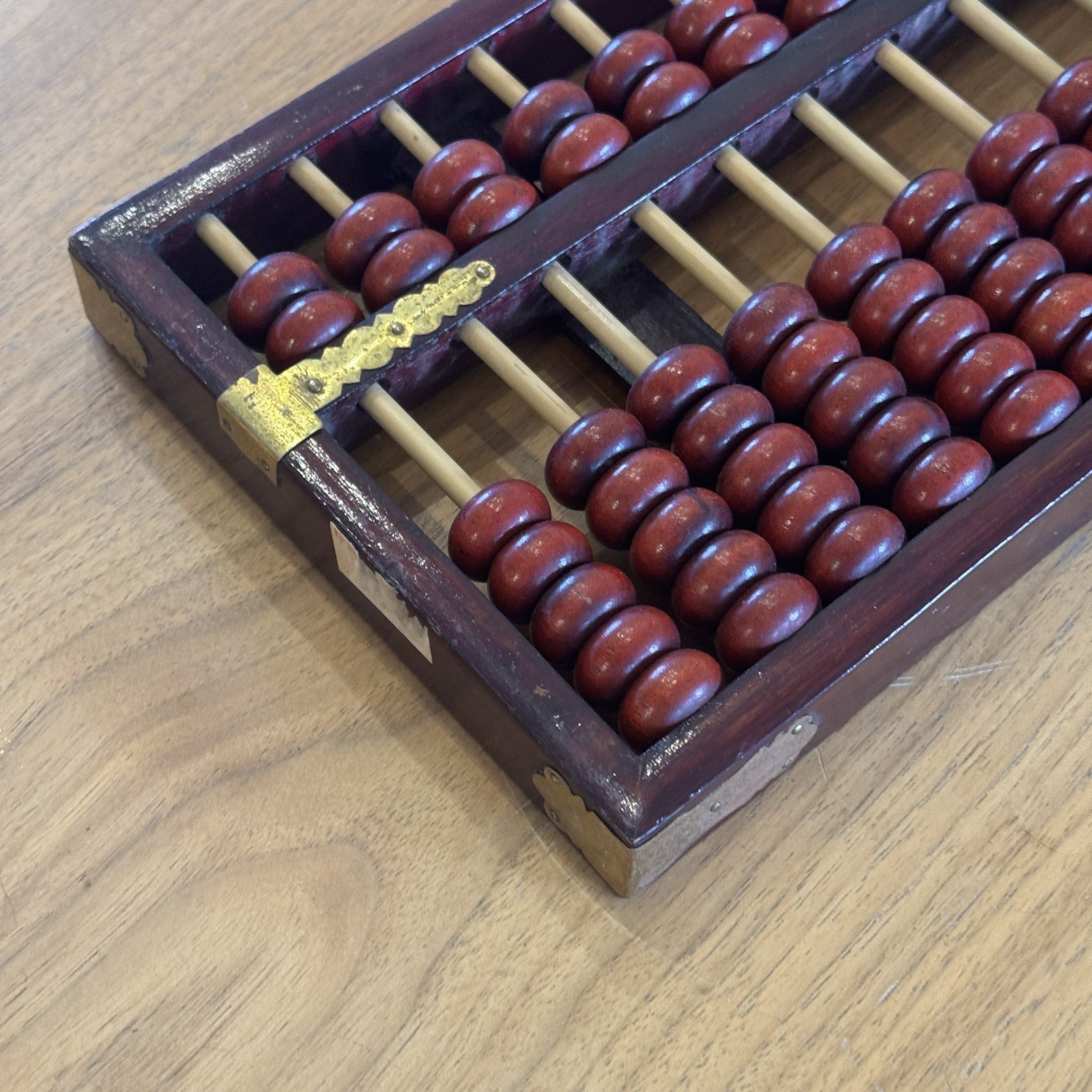 Vintage Chinese Wooden Rare Abacus Board 91 Beads 37cm x 19cm