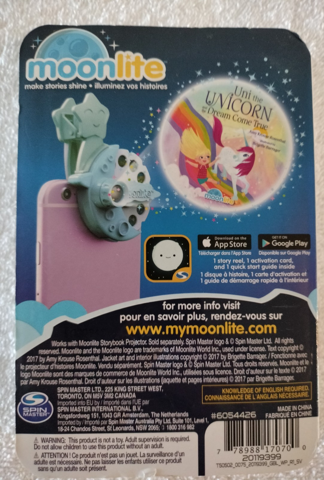 Moonlite Projector Story Reels Lot of 3 Unicorn, Wonders & Curious George