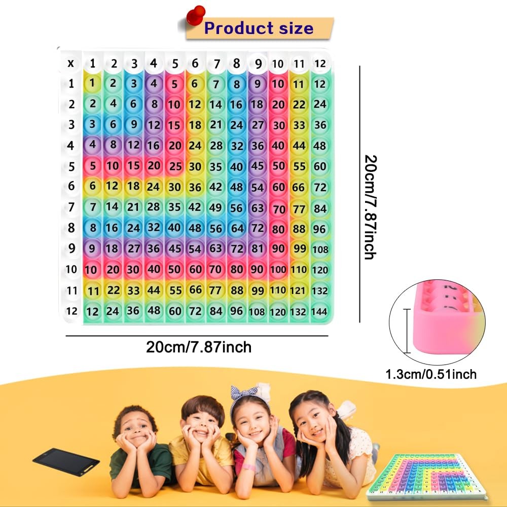 Multiplication Table Game 12 X 12 Math Multiplication Flash Card Toys, Fingertip