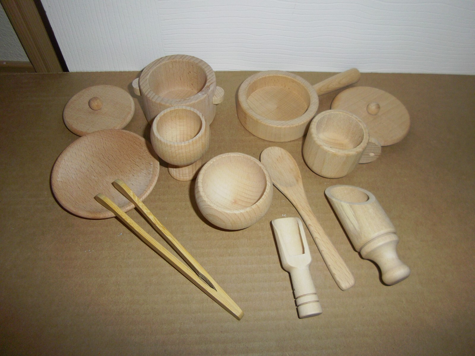 Migargle Sensory Bin Tools, Montessori , Waldorf Toys Wooden 12 pcs Complete
