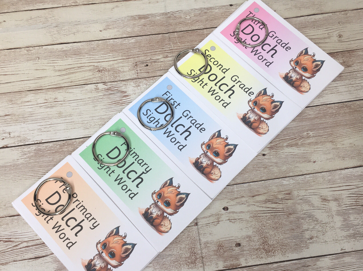 DIY – [PRINTED] Complete Set – Literacy Learning Resource Dolch SightWord Uncut
