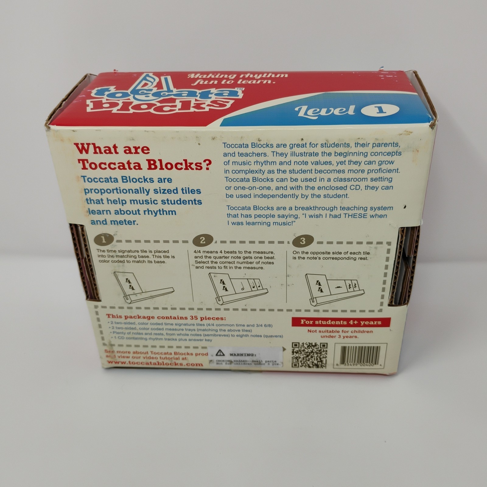 Toccata Blocks Rhythm Music Meter Learning Tiles Level One with CD – See Notes