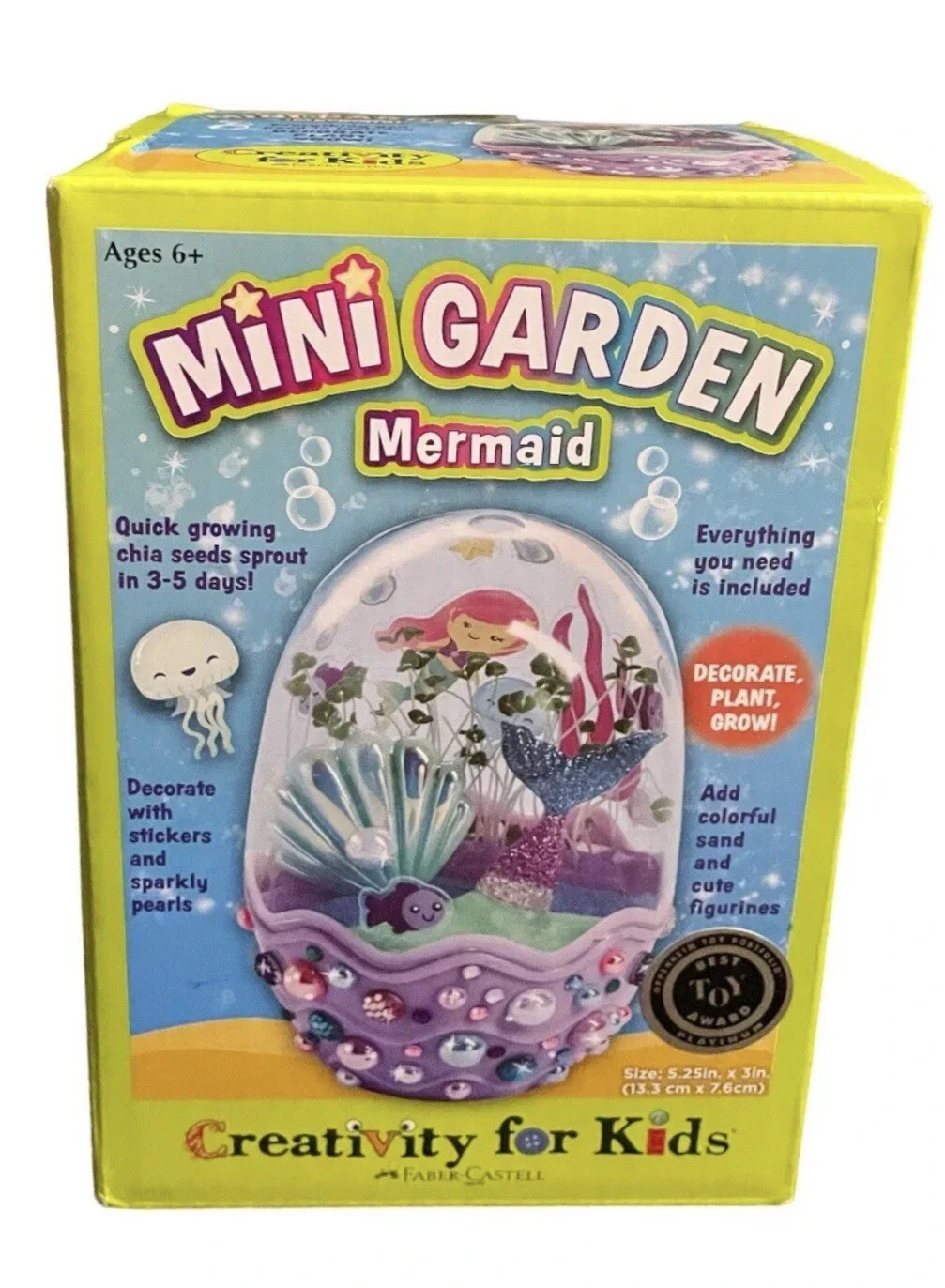 Creativity for Kids Mini Garden Mermaid Craft Kit Ages 4+ Fun DIY Activity Toy