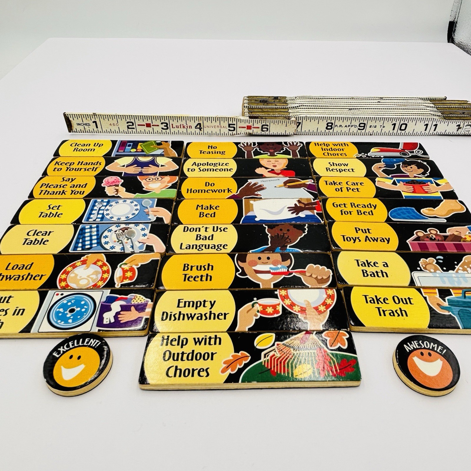 Melissa and Doug Lot of 24 My Magnetic Responsibility Chore Chart Magnets