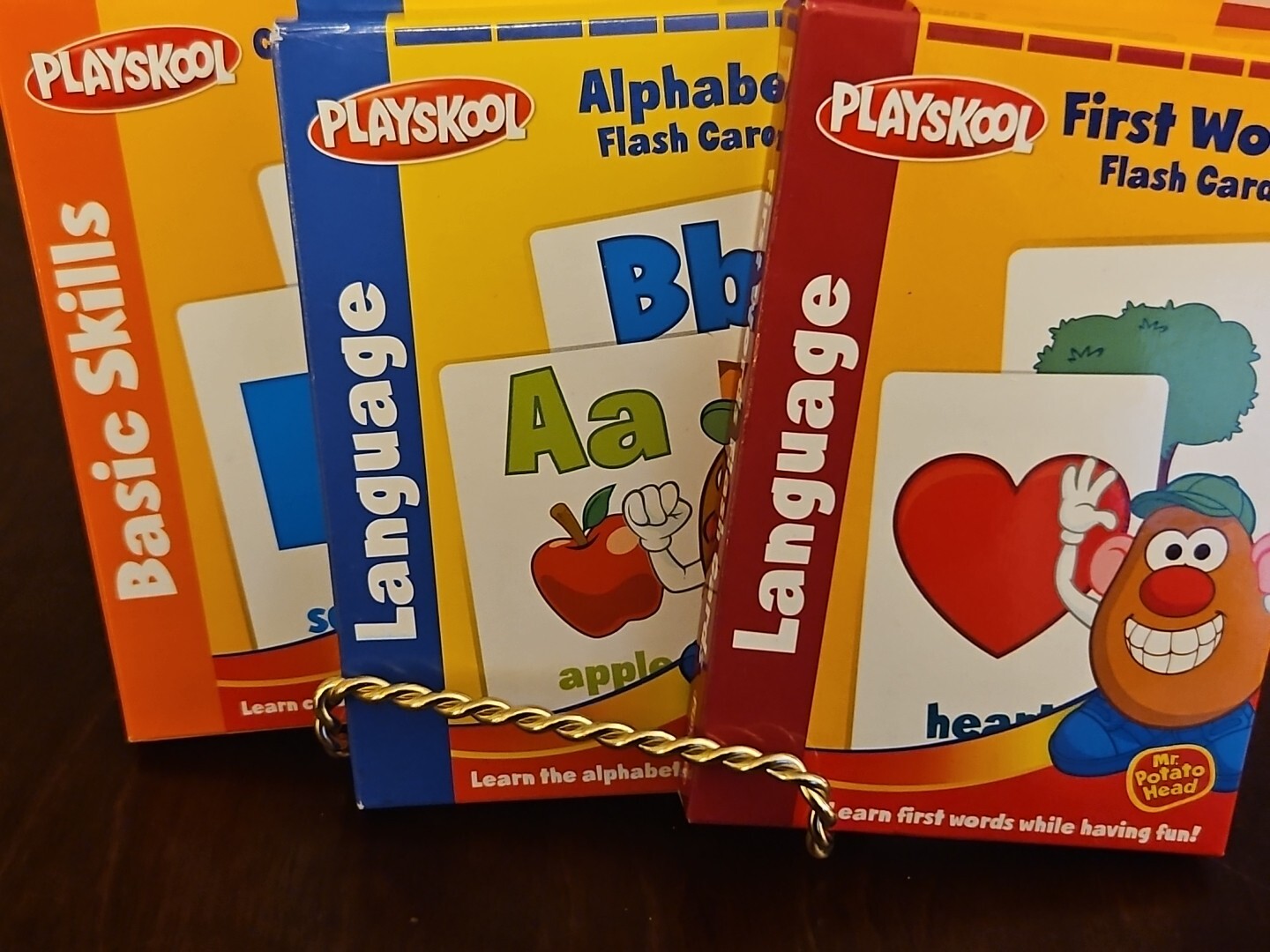 Lot Of 3 – Playskool Flash Cards PreK Basic Skills; Alphabet; 1st Words