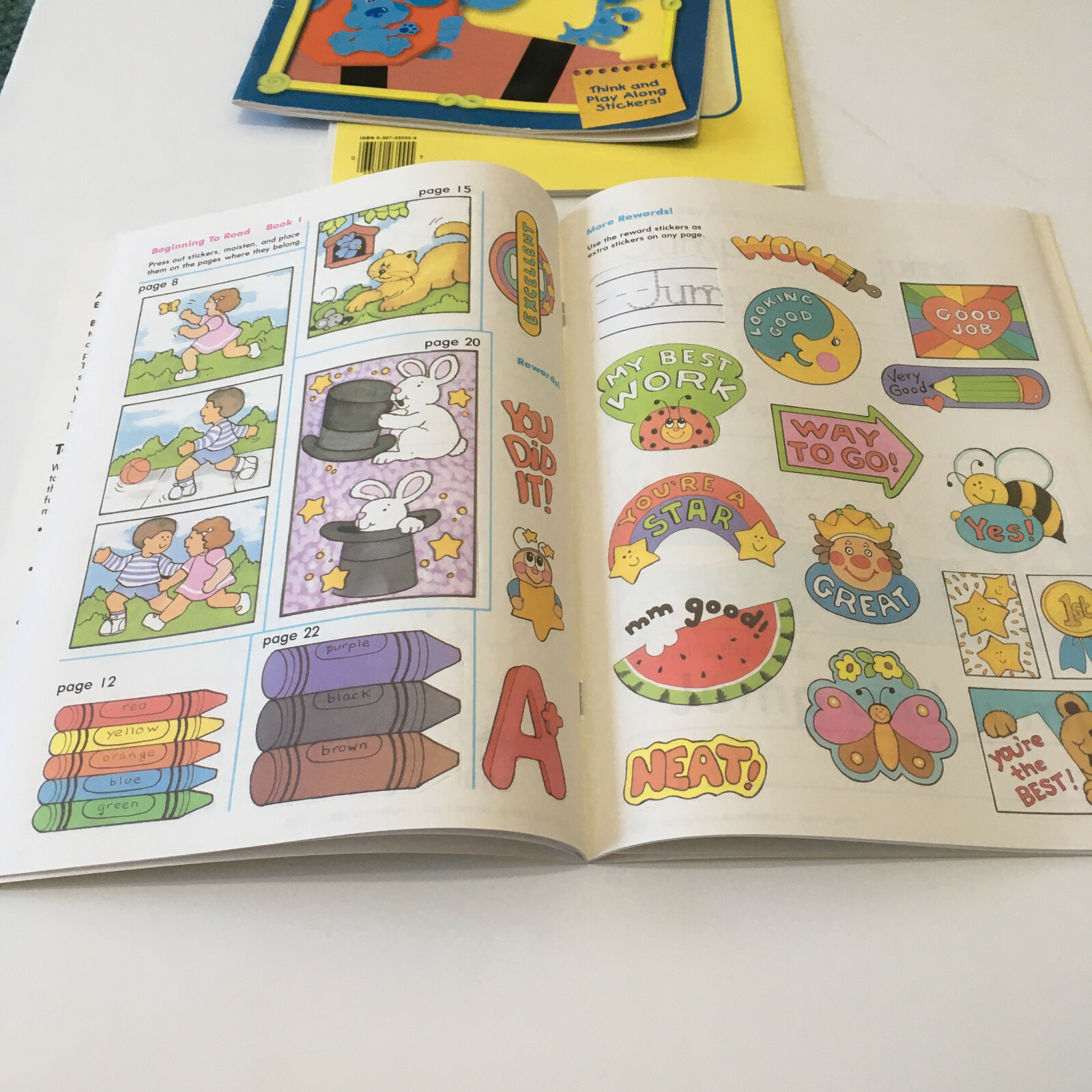Golden step ahead cursive writing beginning to read book 1 blue’s clues signs