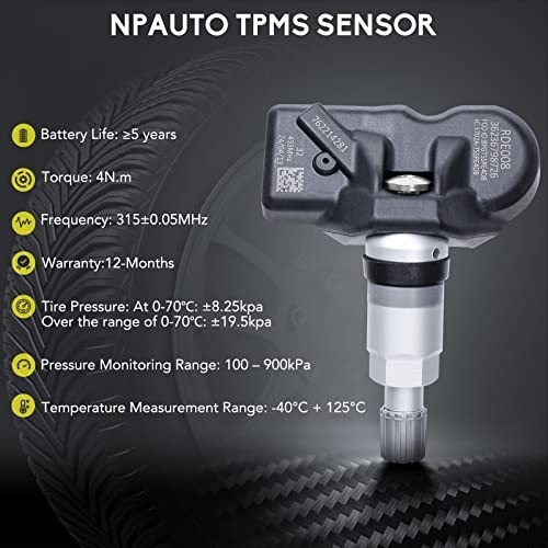 NPAUTO TPMS Sensor Compatible with BMW 335i 528i 328i M3 M6 X3 X5 Z4 Series 1 3