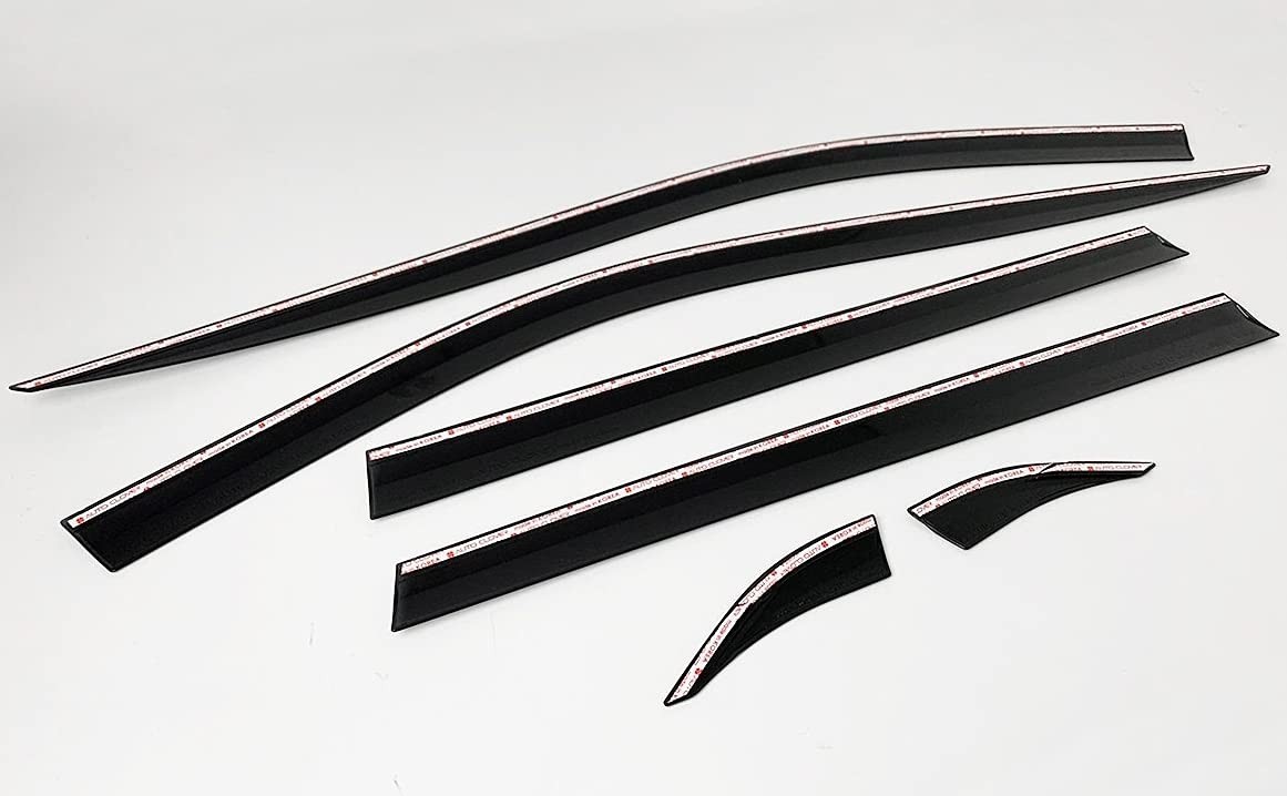 AUTOCLOVER Tape-On Rain Guards Window Visors 6 Pcs Set for Toyota Rav4 2019 2020