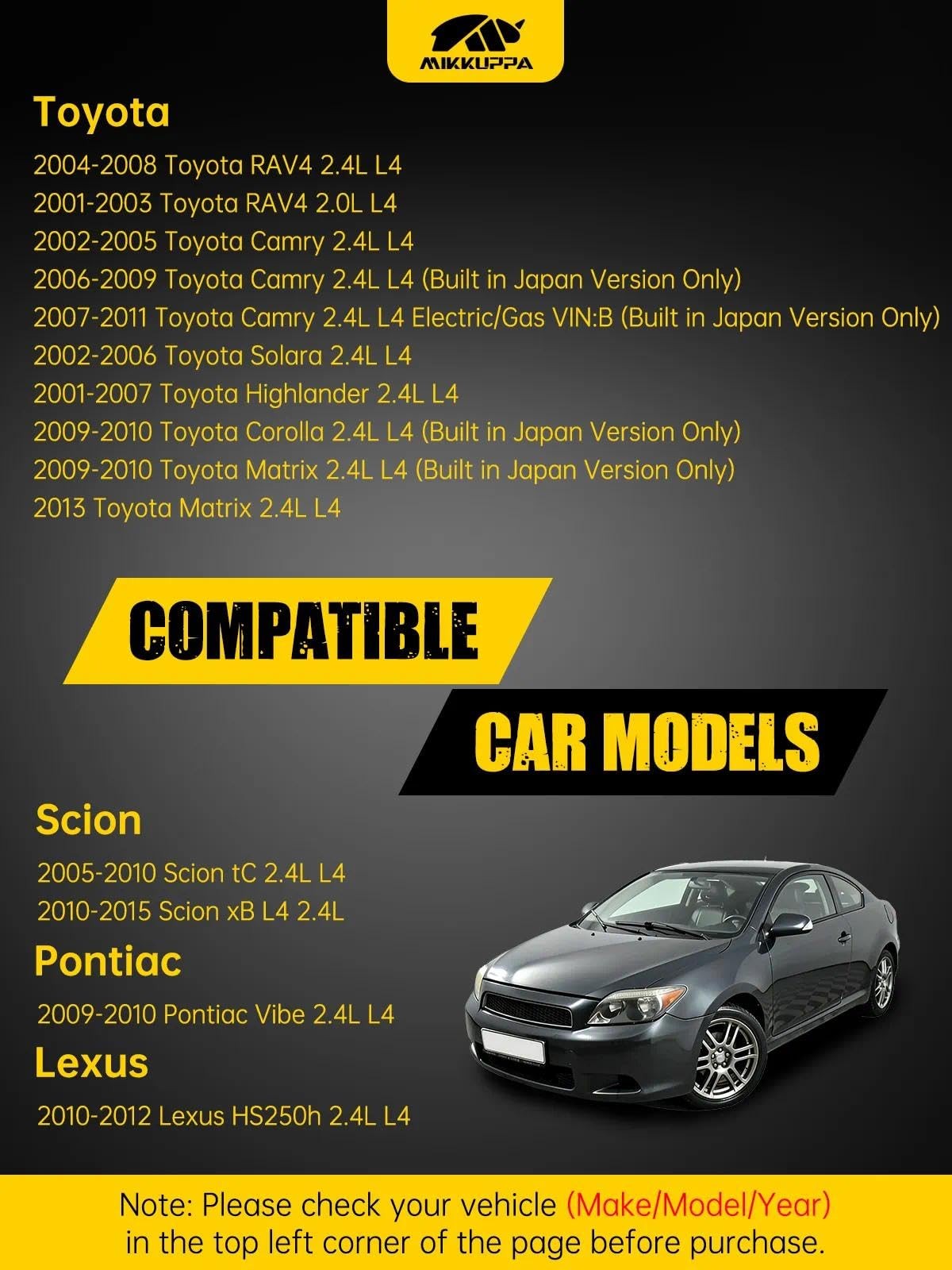 MIKKUPPA UF333 Ignition Coils Pack Toyota Camry Corolla RAV4