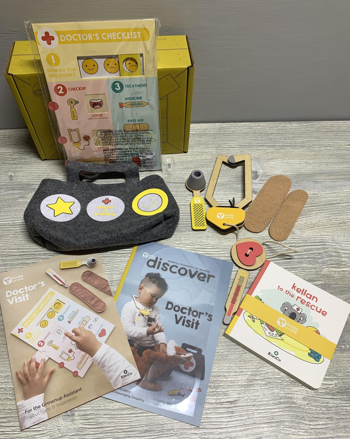 KiwiCo Koala Crate Doctor’s Visit Pretend Play Doctor Kit Toddler STEM Toy Set