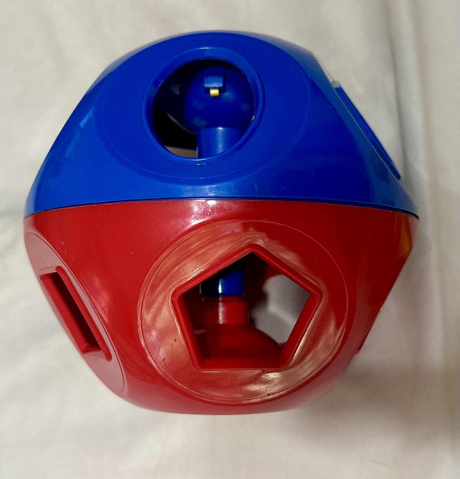 Vintage Tupperware Shape-O-Ball Red Blue. 6 Shapes *incomplete*