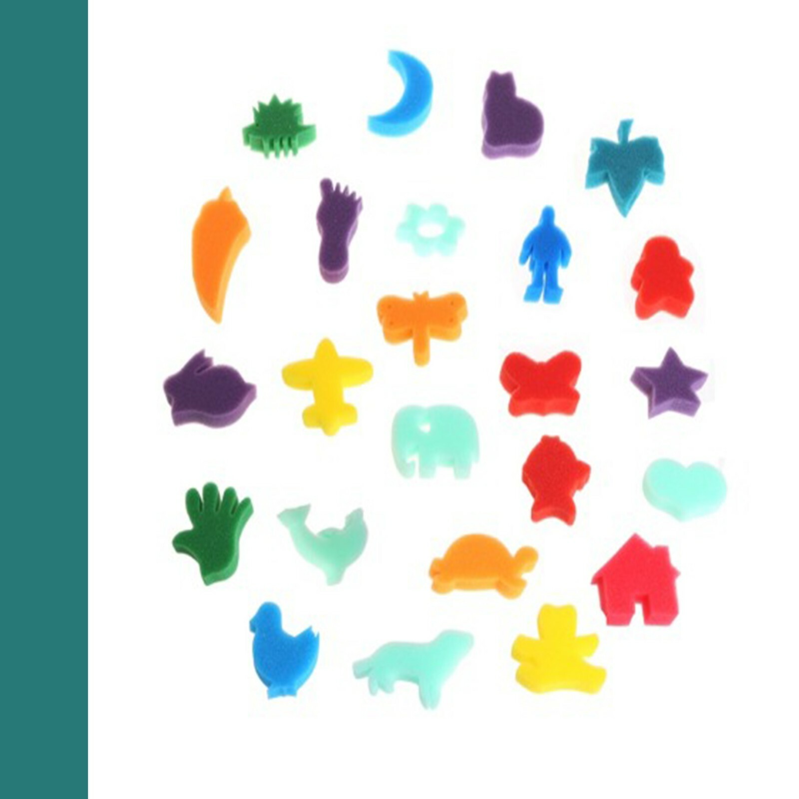 24Pcs Sponge Set Children Kids Art Craft Painting Toy Home Education Toy for Gi