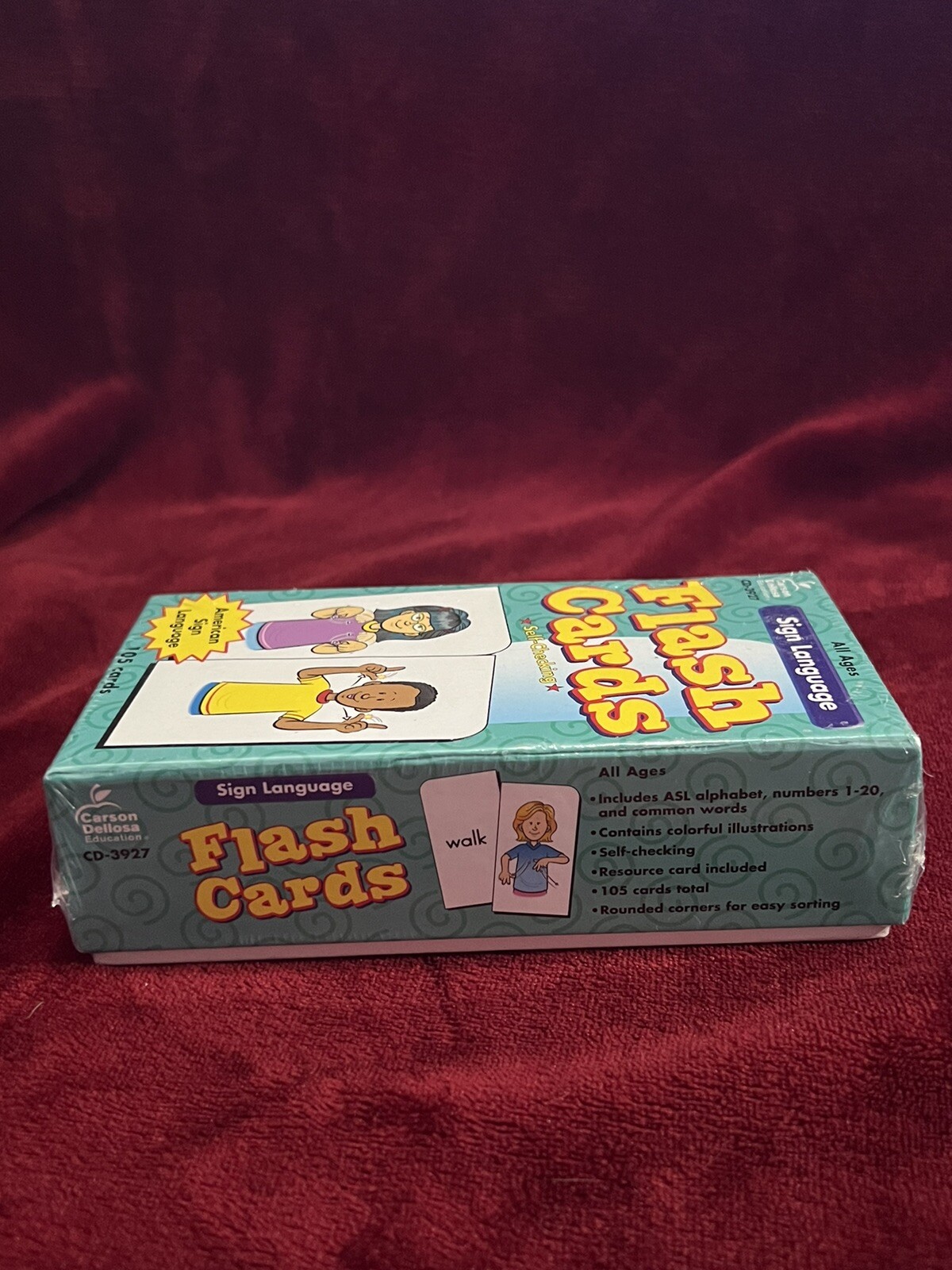 Brand New Sign Language Flash Cards CD-3927 ASL Alphabet, 123s, Common Words