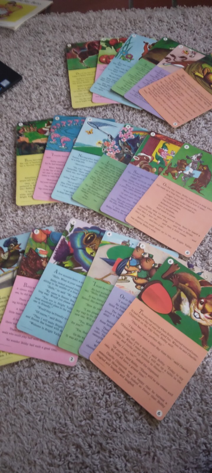 LOT OF 30 VINTAGE CARDINAL GREETINGS PIC A STORY CARDS 1956