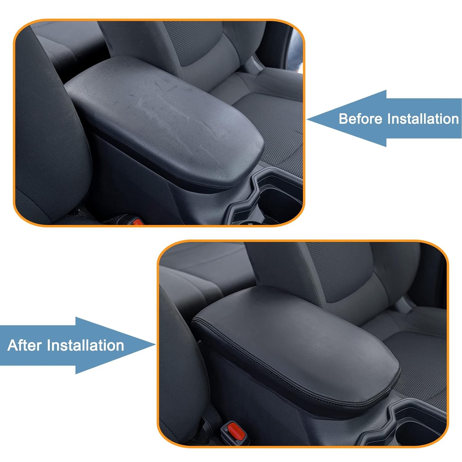 JDMCAR Center Console Armrest Cover for 2025 Toyota RAV4 Accessories 2024 2023 2