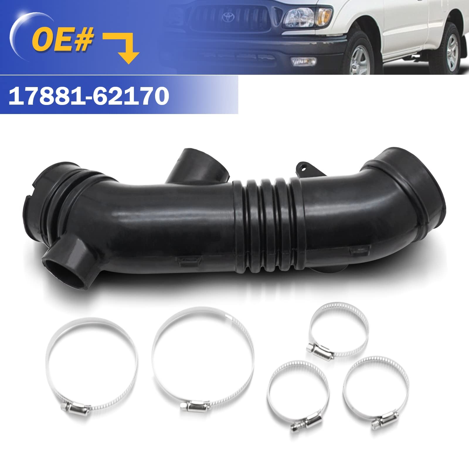 17881-62170 Air Cleaner Intake Hose Tube For 2001-2004 Toyota Tacoma