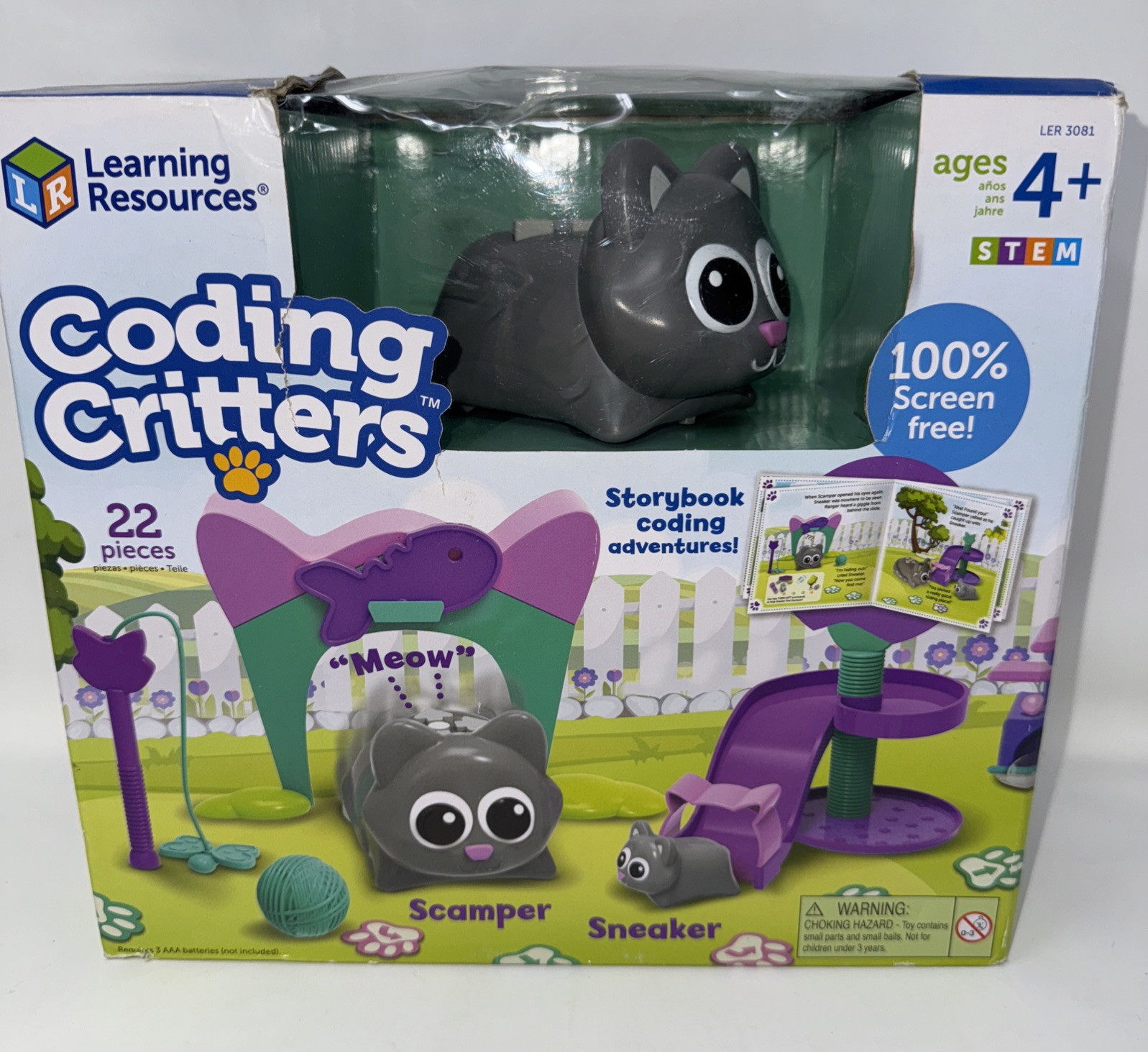 Learning Resources Coding Critters~Scamper & Sneaker~New~Imperfect Box