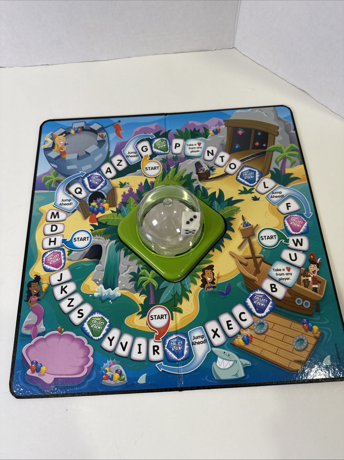 Lakeshore Learning Pop & Learn Letters & Numbers Board Game MISSING 2 Gems