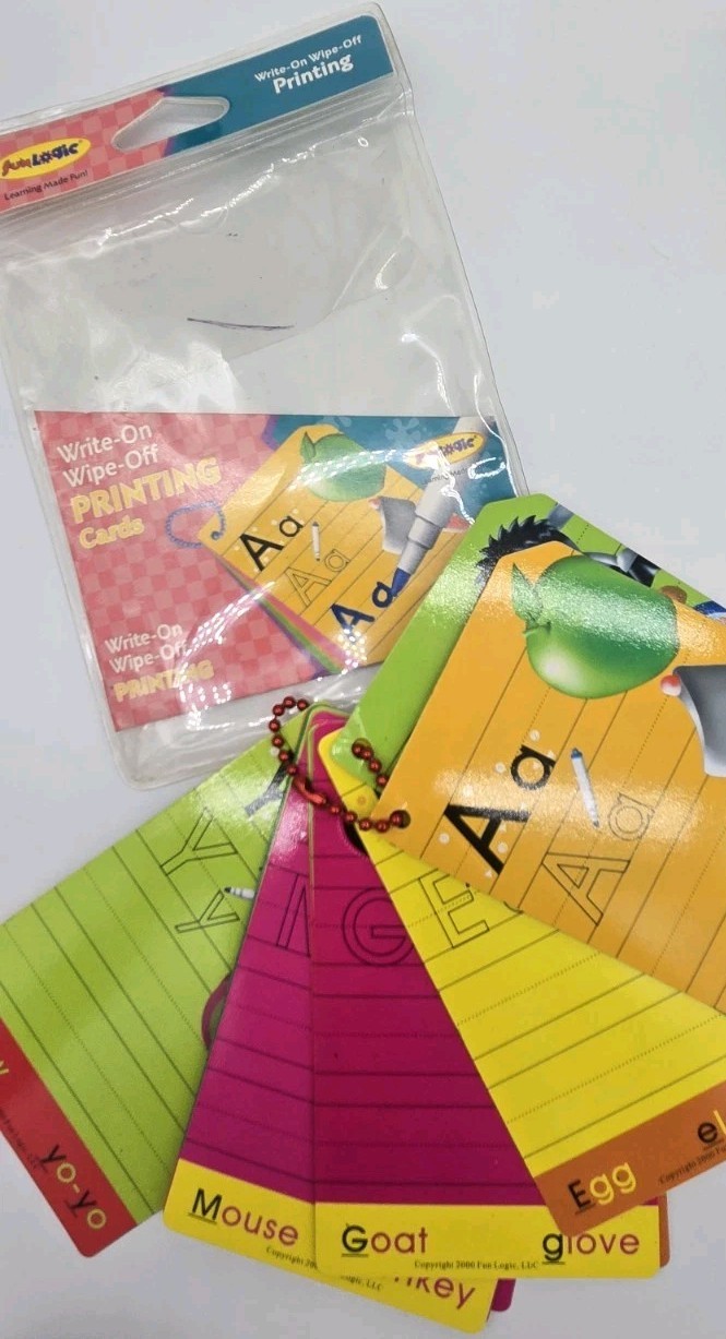 Lot Of Educational Stuff K4-K5 Wipe Off Writing & Alphabet & Numbers Flash Cards