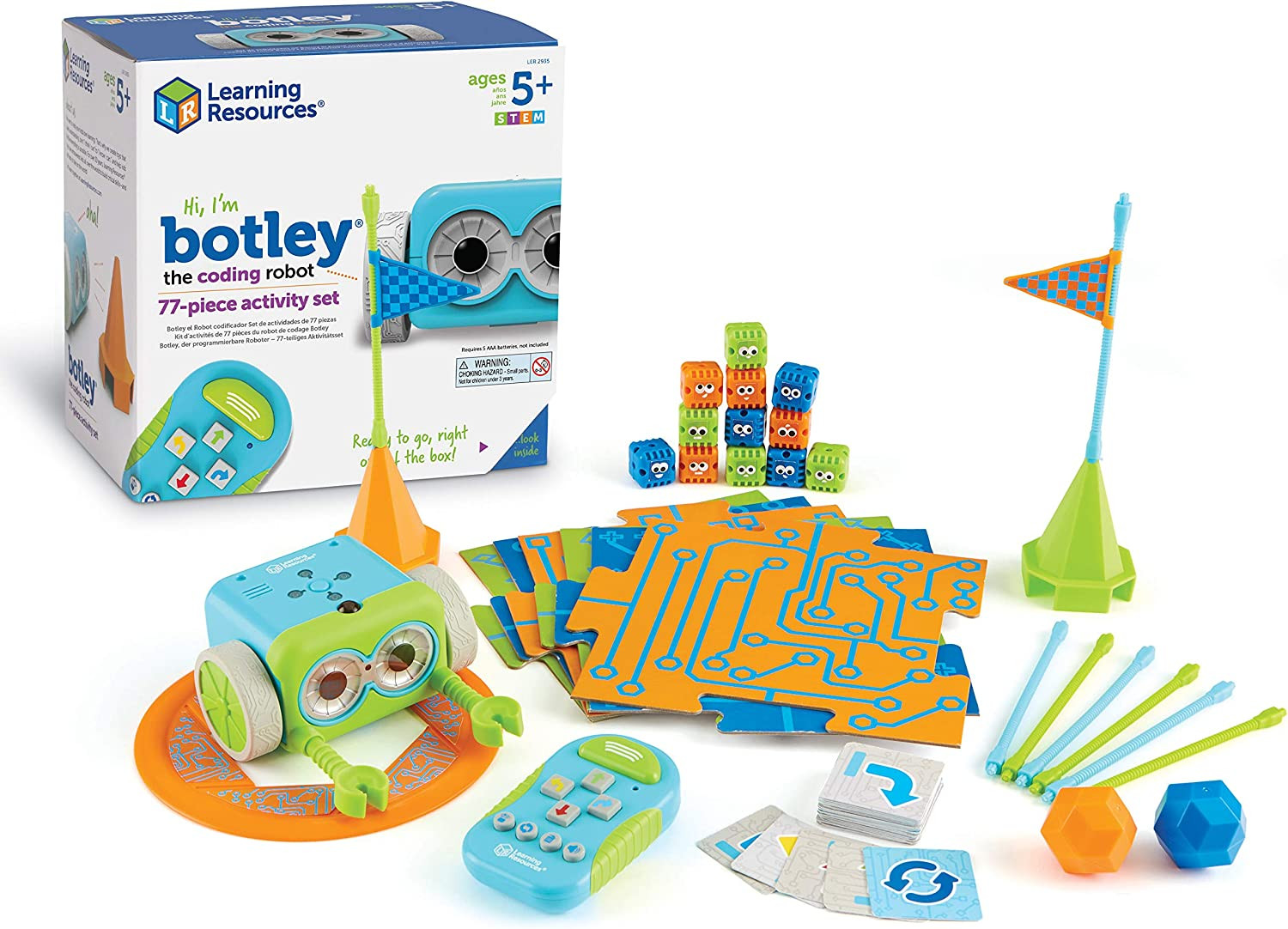 Botley the Coding Robot Activity Set – 77 Pieces, Ages 5+, Screen-Free Coding Ro