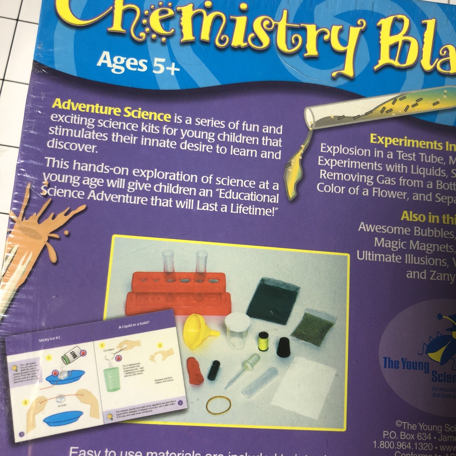 Chemistry Blast experiments Kit Young Scientists Club Adventure Science Series