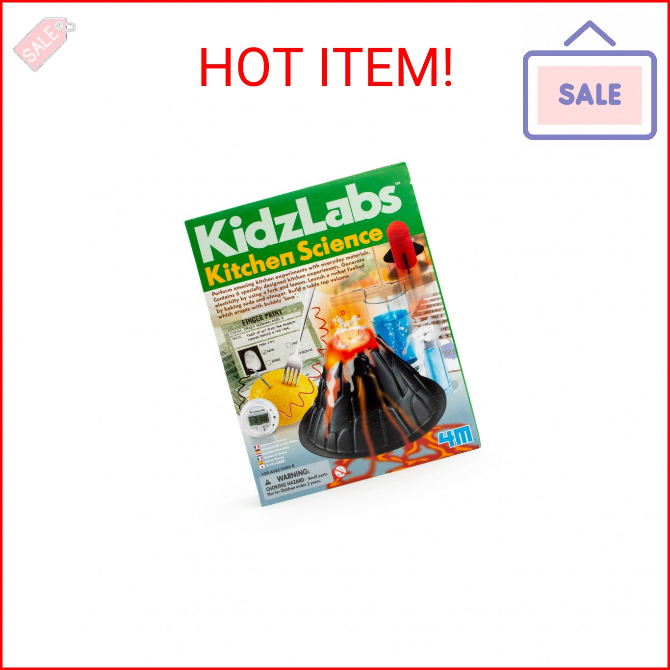 4M Kitchen Science Kit – DIY Chemistry Experiment Lab Stem Toys Gift for Kids &