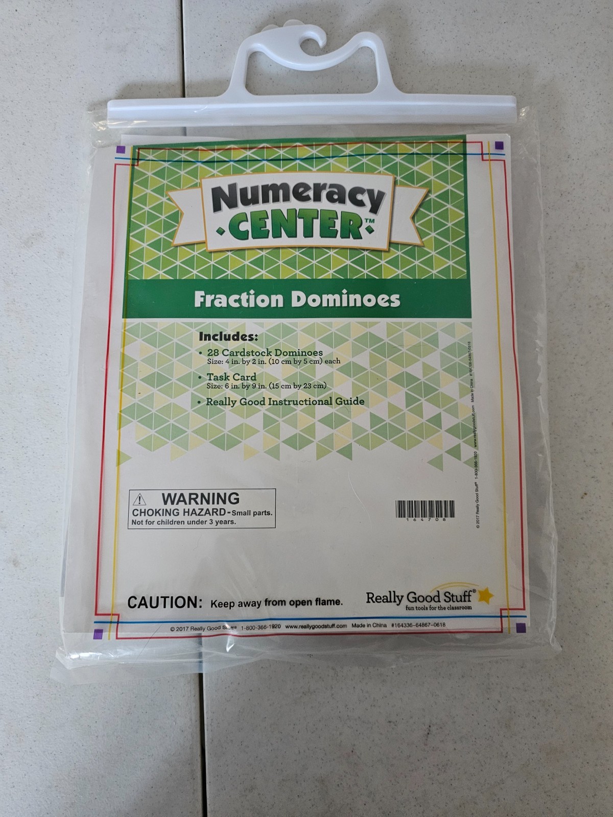 Really Good Stuff Numeracy Center-in-a-Bag – Fraction Dominoes – Complete Set