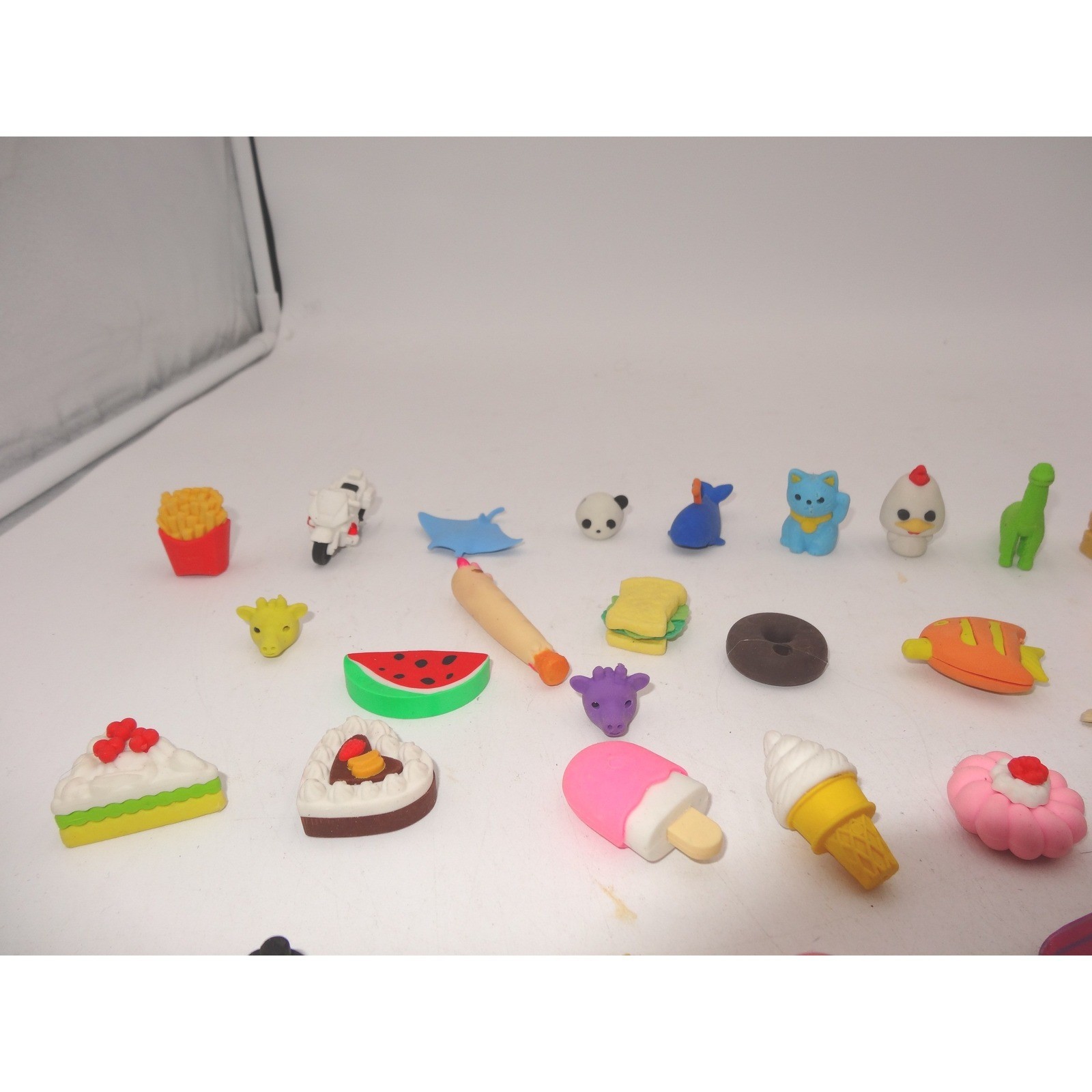 Bulk Lot of 40+ Iwako Style 3D Puzzle Erasers Food Animals Desserts