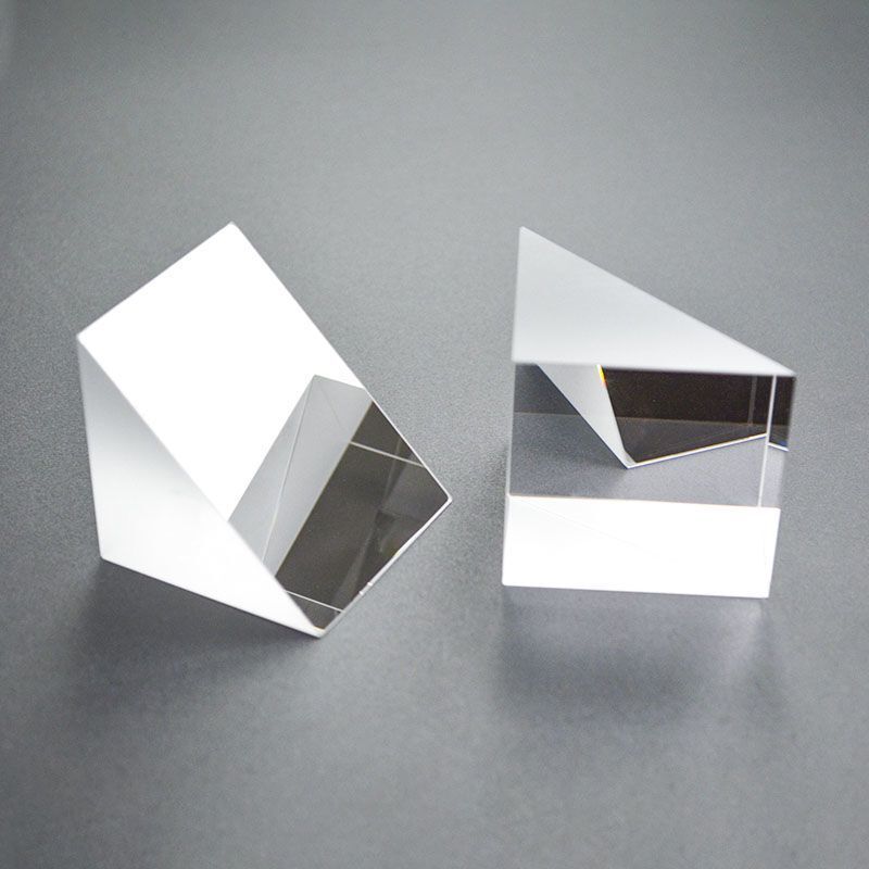 Rectangular Reflection Prism 50mm Optical Glass Inclined Aluminium Plated Prism