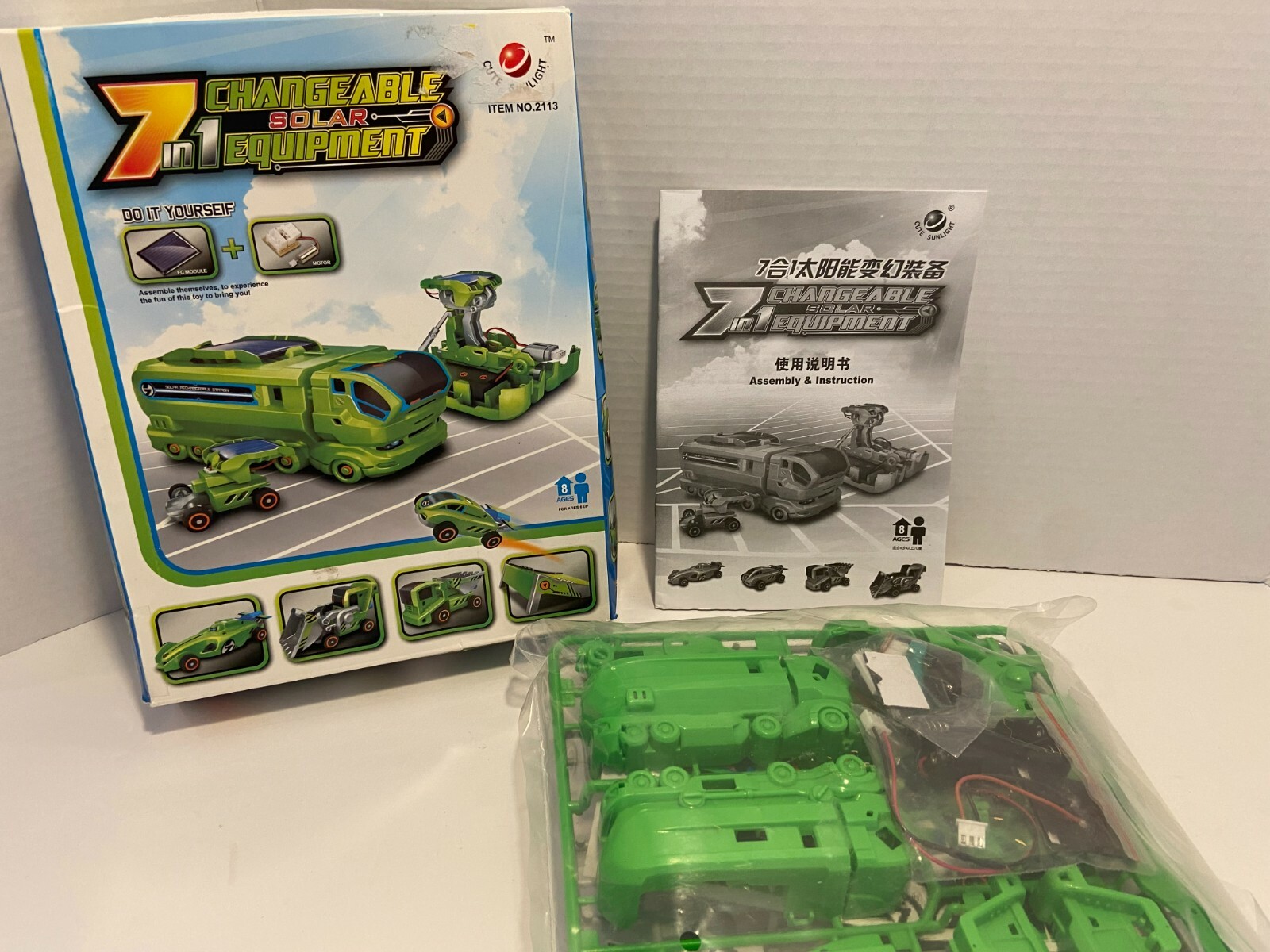 Aww-Smart 7 in 1 Changeable Solar power Equipment vehicle building science kit