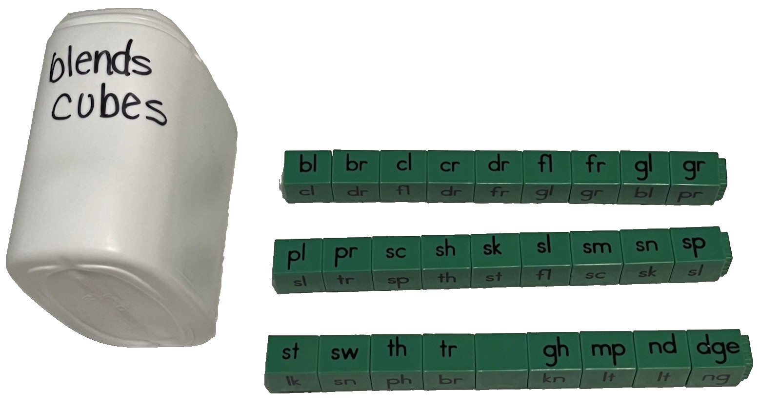 Reading Manipulatives, Didax Unifix Phonics Cube Set With 265 Cubes & Booklet