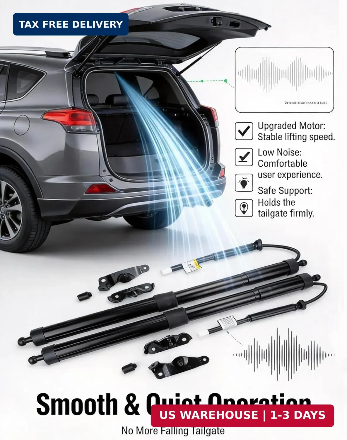 Flecto Power Liftgate Struts for 2013-2018 Toyota RAV4, Electric Rear Hatch Tail