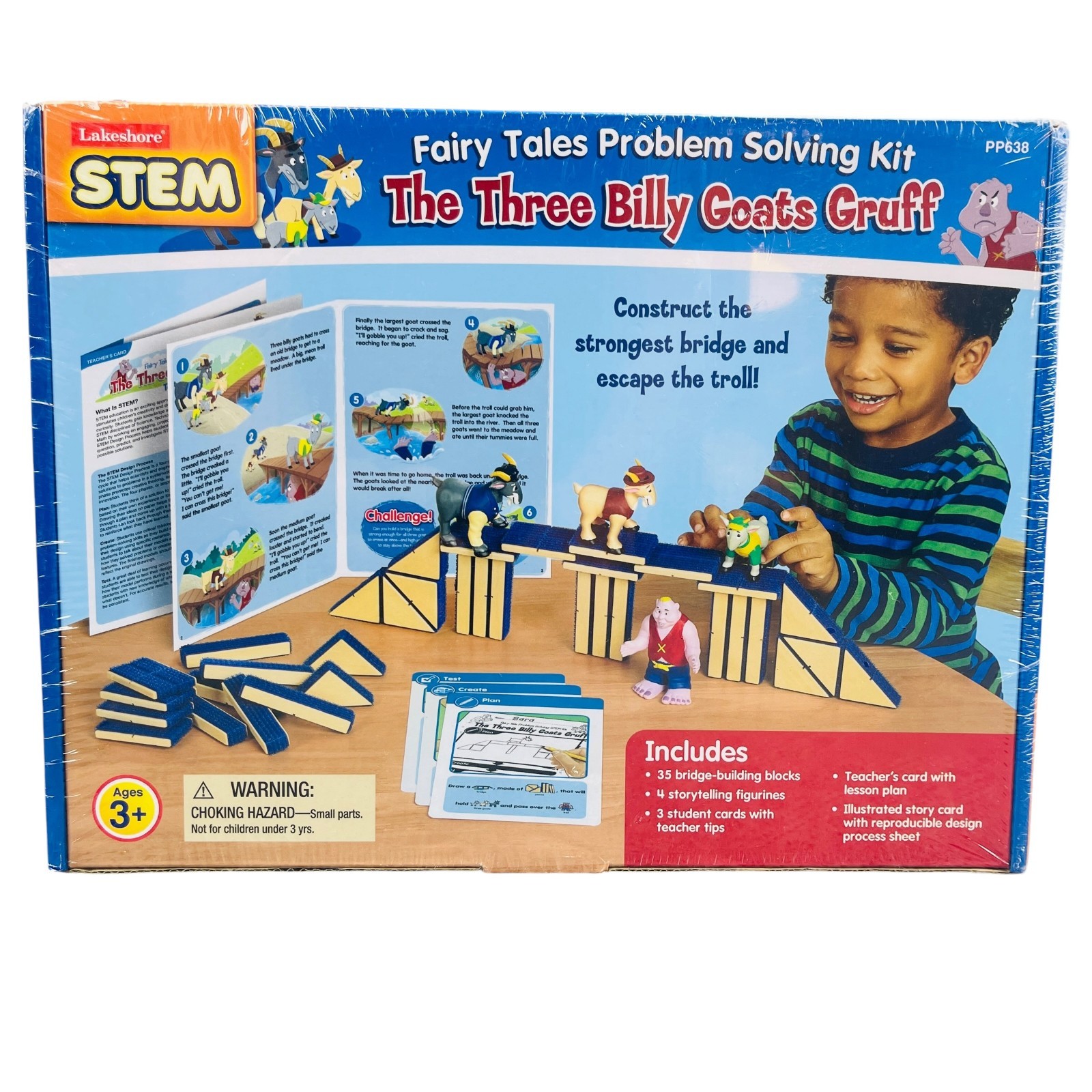 NWT Lakeshore STEM Kit Three Billy Goats Gruff Problem Solving Bridge Building